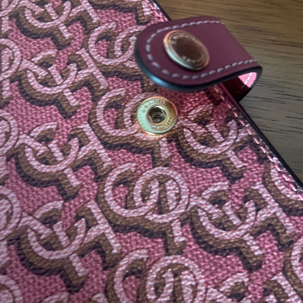 Coach Monogram Notebook Cover New in Rouge Pink - Picture 5 of 5